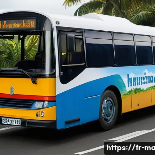 모리셔스 로컬 버스 이용법 - The user wants three detailed image prompts in English, adhering to strict safety guidelines (no nud...