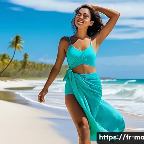 모리셔스 호텔 가격 비교 - **Prompt:** A serene and picturesque scene on a less crowded beach in Mauritius during the shoulder ...